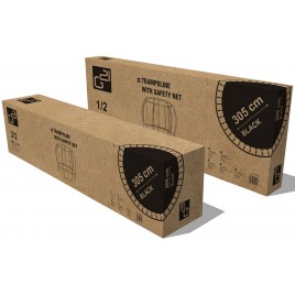 G21 SpaceJump Trampolina, 305 cm, czarna, z siatką ochronną 6904268