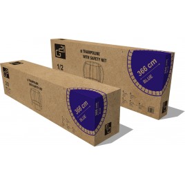 G21 SpaceJump Trampolina, 366 cm, niebieska, z siatką ochronną + darmowa drabinka 69042691