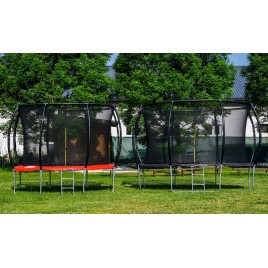 G21 SpaceJump Trampolina, 305 cm, czarna, z siatką ochronną 6904268