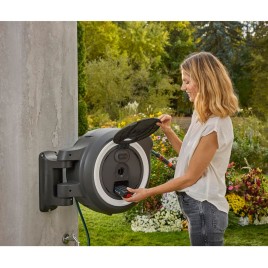 GARDENA PowerRoll XXL Skrzynka z wężem ściennym akumulatora . 40m, 18V, biały, 18647-55