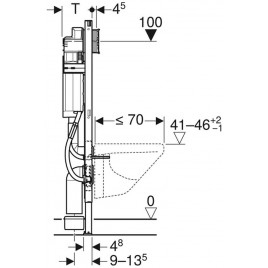 Geberit Duofix Element montażowy do wiszących misek WC, 112 cm, do poręczy 111.375.00.5