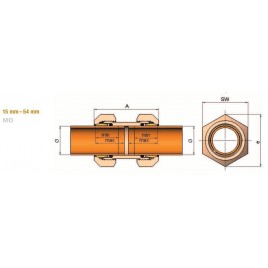 GEBO MO obustronna złączka zaciskowa, 15 × 15 mm 04.310.02.15
