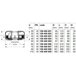 GEORG FISCHER iJOINT Złączka polipropylenowa 63, prosta 158-400-006