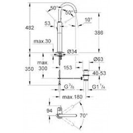 GROHE bateria umywalkowa, DN 15, chrom 32647001