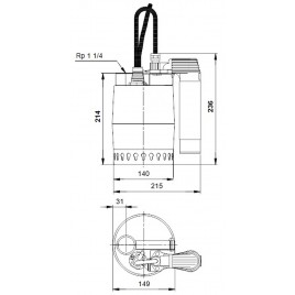 Grundfos UNILIFT KP 150 AV1 Pompa zatapialna do odwadniania 011H1900