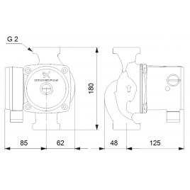 Grundfos UPS 32-80 N 180mm 1x230V pompa obiegowa,95906448