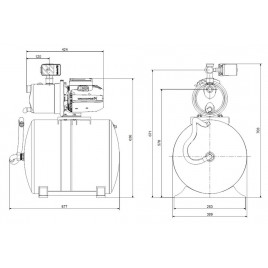 Grundfos JP 5-48 PT-H 60L Wodociąg domowy 99594666