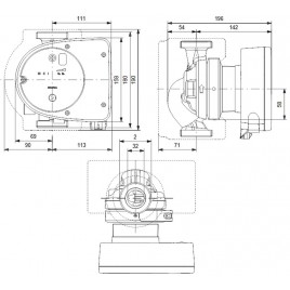 Grundfos Magna1 32-80 180 1x230V Pompa obiegowa, 99221235