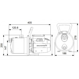 Grundfos JP 4-47 S-BBVP 1 x 230 V Samozasysająca pompa 99458767