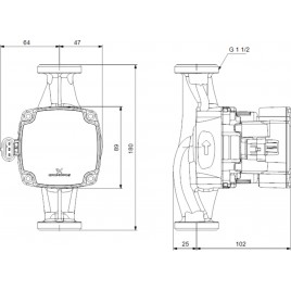 Grundfos ALPHA1 GO 25-60 180 220-240V 9H AC0 Pompa obiegowa 93074169
