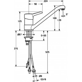 HANSATWIST jednouchwytowa bateria zlewozmywakowa do bezciśnieniowych podgrzewaczy wody