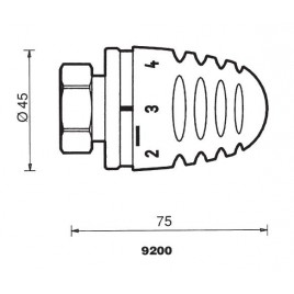 HERZ Głowica termostatyczna "MINI-GS" M 28 x 1,5 1920003