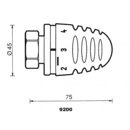 HERZ Głowica termostatyczna "MINI-turbo" M 28 x 1,5 1920013