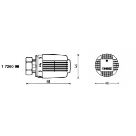 HERZ Głowica termostatyczna "H" M 30 x 1,5 1726098