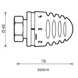 HERZ Głowica termostatyczna „MINI klasic-H“ M 30 x 1,5 1920038