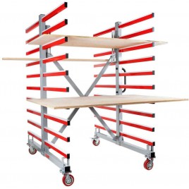 Holzmann Dwustronny rozciągany wózek lakierniczy stojak (45kg/900kg) TAW70DUO