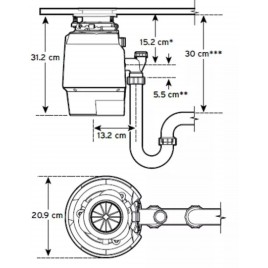 InSinkErator Premium 550 EC Rozdrabniacz odpadów 80373T-ISE