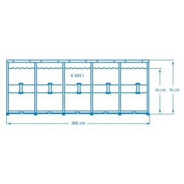 INTEX Metal Frame Pools Basen 366 x 76 cm 28210NP