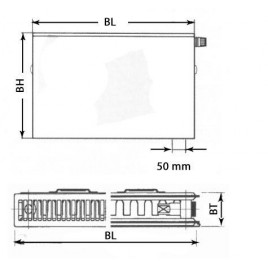 THERM X2 Profil-Grzejnik płytowy V12 600x600 PTV120600601R1K