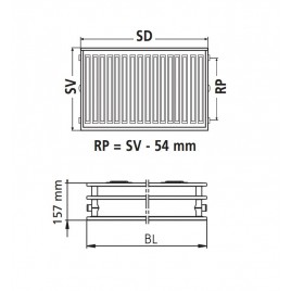 Kermi Therm X2 Profil-Hygiene-kompakt Grzejnik typ 30 500/2300 FH0300523