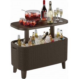 KETER BEVY BAR Barek ogrodowy, 83,5 x 40 x 50-74 cm, rattan brązowy 17209510