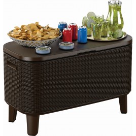 KETER BEVY BAR Barek ogrodowy, 83,5 x 40 x 50-74 cm, rattan cappuccino 17209510