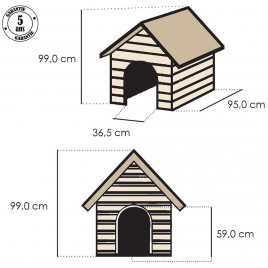 KETER DOG HOUSE Buda dla psa, 95 x 99 x 99 cm, szara 17360369