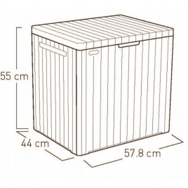 KETER CITY BOX 113L Skrzynia do przechowywania 57,8 x 44 x 55 cm, brązowa 17208324