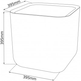 KETER CUBE PLANTER L Doniczka, 39,5 x 39,5 x 39,5 cm, antracyt 17201220