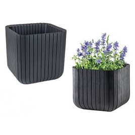 KETER CUBE PLANTER L Doniczka, 39,5 x 39,5 x 39,5 cm, brązowa 17201220