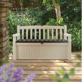 KETER EDEN GARDEN BENCH 265L Ławka ogrodowa ze schowkiem, beżowy/brązowy 1719019