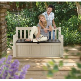 KETER EDEN GARDEN BENCH 265L Ławka ogrodowa ze schowkiem, beżowy/brązowy 1719019