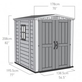 KETER FACTOR 6 x 6 Domek ogrodowy, 178 x 195,5 x 208 cm 17197898