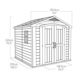 KETER FACTOR 8 x 8 Domek ogrodowy, 256,5 x 255 x 243 cm 17197916