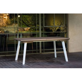 KETER HARMONY Rozkładany stół, 162 x 100 x 74 cm, biały/cappuccino 17202278