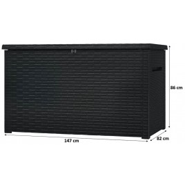 KETER JAVA 850L Skrzynia technorattanowa 147 x 82 x 86 cm, brązowa 17204486