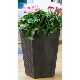 KETER RATTAN PLANTER S 23,6L Mała doniczka rattanowa, 28,5 x 43,5 cm, brązowa 17192300