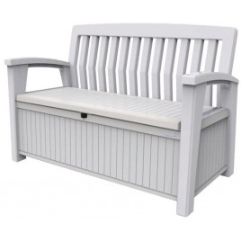 KETER PATIO BENCH 227L Ławka ogrodowa z pojemnikiem 138,6 x 63,5 x 88 cm, biała 17202690