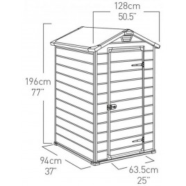 KETER MANOR 4 x 3 Domek ogrodowy, 128 x 94 x 196 cm 17192190