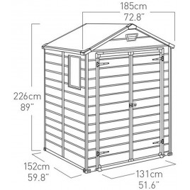 KETER MANOR 6 x 5 DD Domek ogrodowy, 185 x 152 x 226 cm 17197128