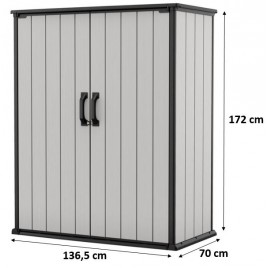 KETER PREMIER HIGH STORE Szafa na narzędzia 140 x 73,6 x 170,4 cm, szarobrązowa 17209552