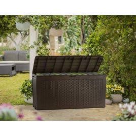 KETER SAMOA RATTAN 270L Skrzynia ogrodowa 117 x 45 x 57 cm, brązowa 17209570