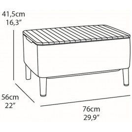 KETER SALEMO Stół, 76 x 56 x 42 cm, cappuccino 17209050
