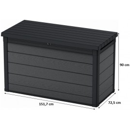 KETER CORTINA 757L Skrzynia ogrodowa 151,7 x 72,5 x 90 cm, szara 17212405