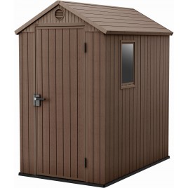 KETER DARWIN 4 x 6 Domek ogrodowy, 125,8 x 184,5 x 205 cm, brązowy 17209417