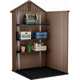 KETER DARWIN 4 x 6 Domek ogrodowy, 125,8 x 184,5 x 205 cm, brązowy 17209417