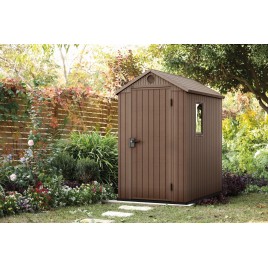 KETER DARWIN 4 x 6 Domek ogrodowy, 125,8 x 184,5 x 205 cm, brązowy 17209417