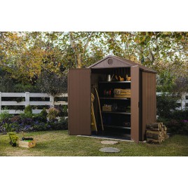 KETER DARWIN 6 x 4 Domek ogrodowy, 190 x 121 x 221 cm, brązowy 17210351