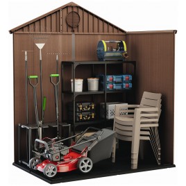KETER DARWIN 6 x 4 Domek ogrodowy, 190 x 121 x 221 cm, brązowy 17210351
