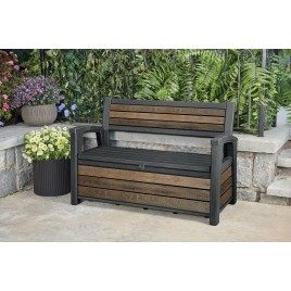 KETER DECO GARDEN BENCH 227L Ławka ogrodowa, 133 x 61 x 89 cm, orzech 17213853